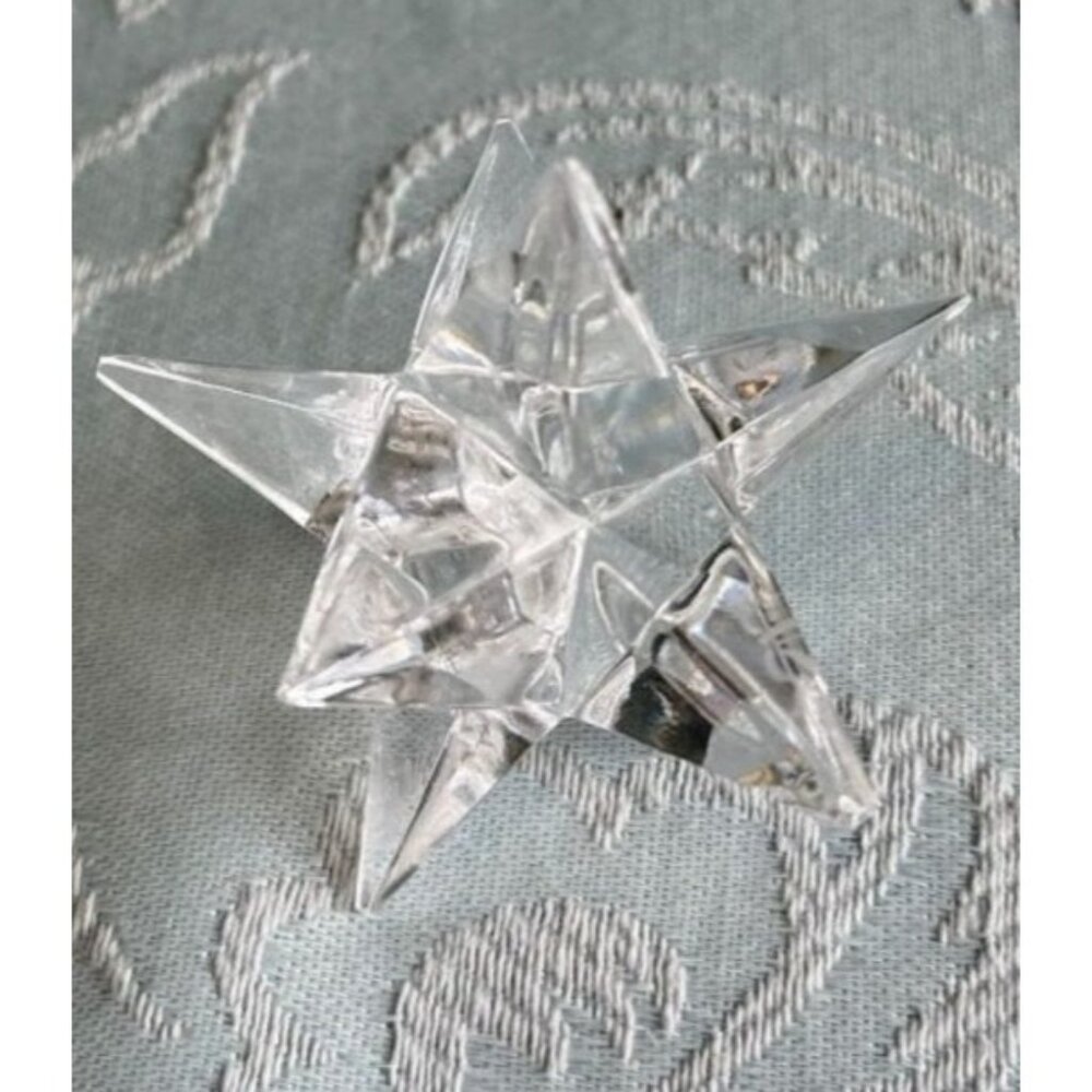 6 Vintage Candle Holders Rosenthal Star Etched "R" & crown 1.75" x 1.75" x 1.75" - Picture 5 of 6
